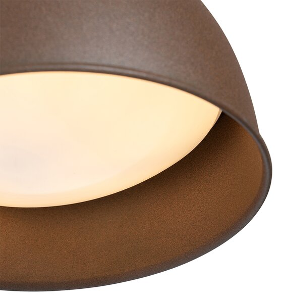 Priemyselná vonkajšia nástenná lampa hrdzavohnedá okrúhla IP44 - Natas