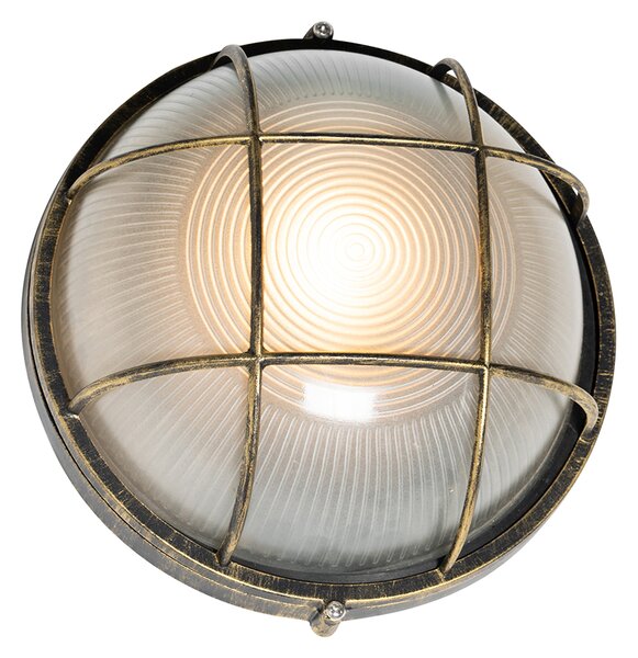 Priemyselná vonkajšia nástenná lampa staroružová IP44 - Hanneke