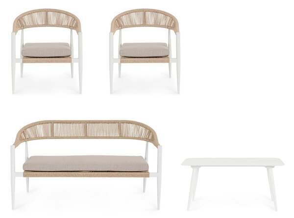 JANDIA WHITE/BEIGE záhradná zostava