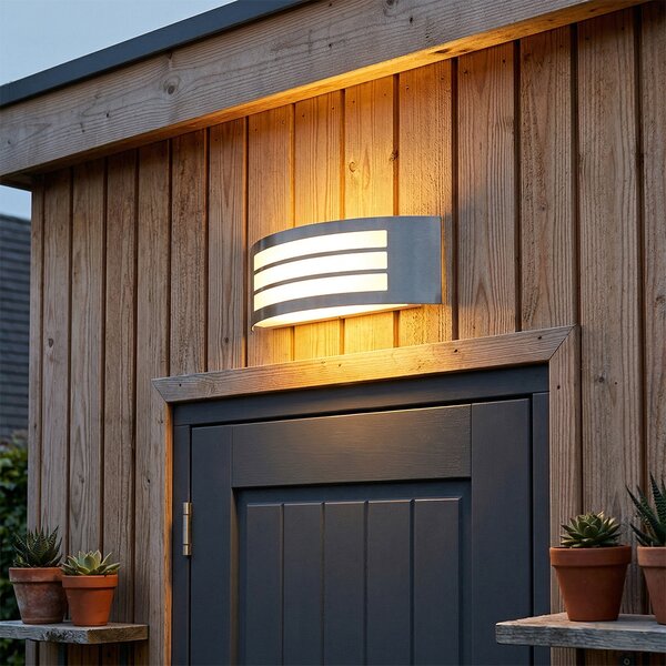 Moderná nástenná lampa z nehrdzavejúcej ocele IP44 - Sapphire Deluxe