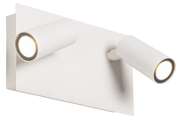 Moderné vonkajšie nástenné svietidlo biele vrátane LED 2 svietidiel IP54 - Simon