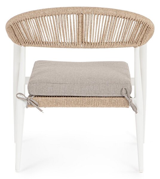 JANDIA WHITE/BEIGE záhradné kreslo