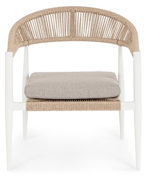 JANDIA WHITE/BEIGE záhradné kreslo