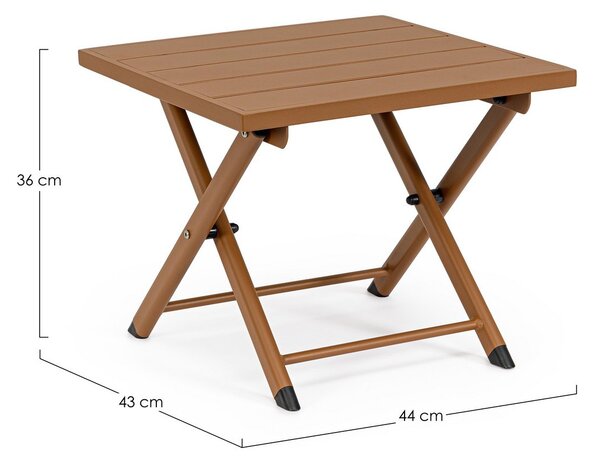 TAYLOR PECAN záhradný stolík 44x43cm