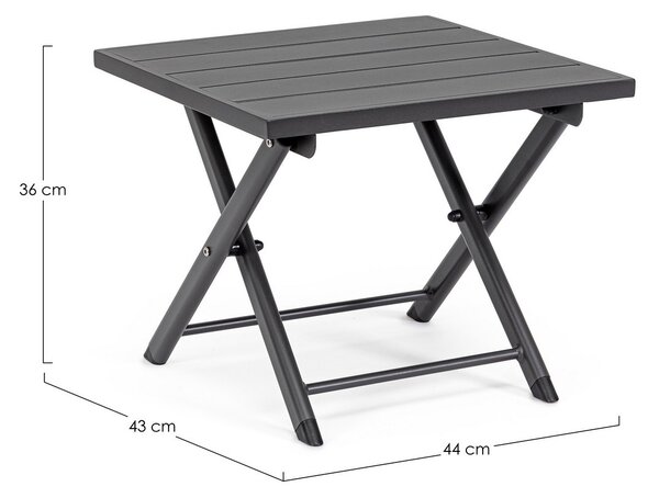 TAYLOR DARK záhradný stolík 44x43cm