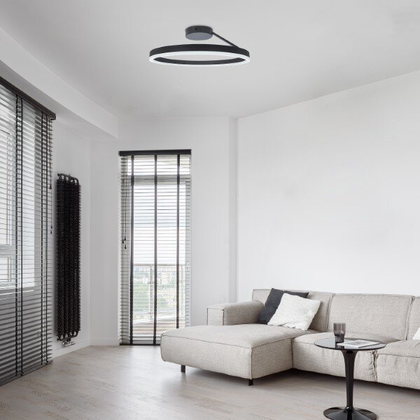 RABALUX 71302 Isaure stropné svietidlo D400mm LED 24W/1600lm 3000+4000+6500K čierna, biela