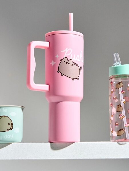 Sinsay - Termohrnček s uškom a slamkou Pusheen the Cat - viacfarebná
