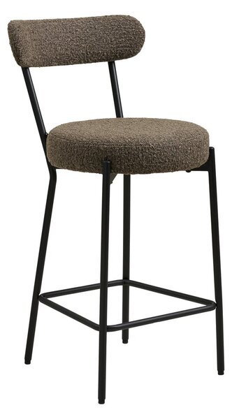 Hnedá čalúnená barová stolička (výška sedadla 65 cm) Badalona – House Nordic