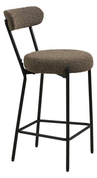 Hnedá čalúnená barová stolička (výška sedadla 65 cm) Badalona – House Nordic