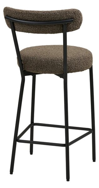 Hnedá čalúnená barová stolička (výška sedadla 65 cm) Badalona – House Nordic
