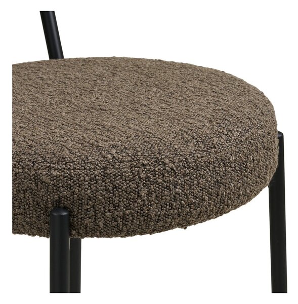 Hnedá čalúnená barová stolička (výška sedadla 65 cm) Badalona – House Nordic