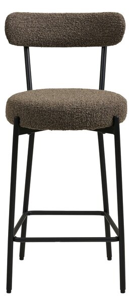 Hnedá čalúnená barová stolička (výška sedadla 65 cm) Badalona – House Nordic