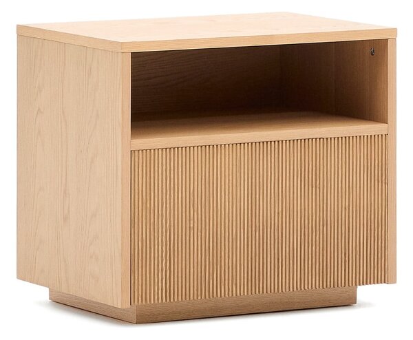 Nočný stolík v dekore duba v prírodnej farbe Helvine – Kave Home