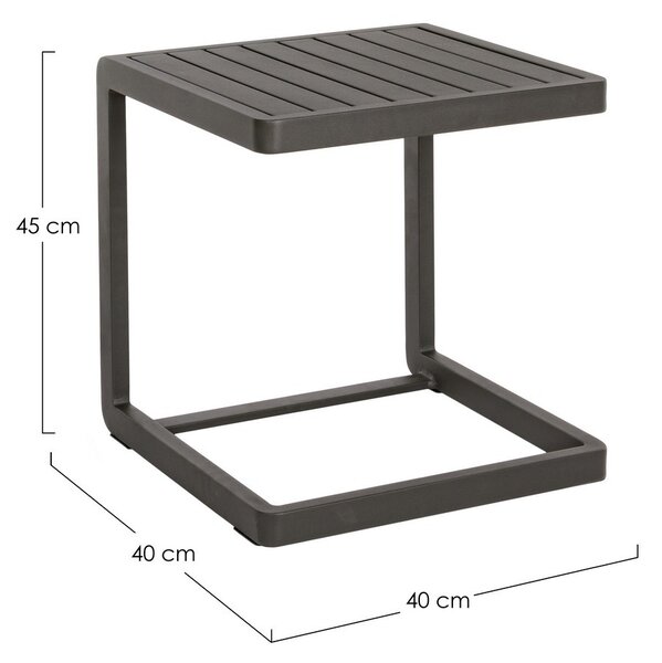 KONNOR CHARCOAL záhradný stolík