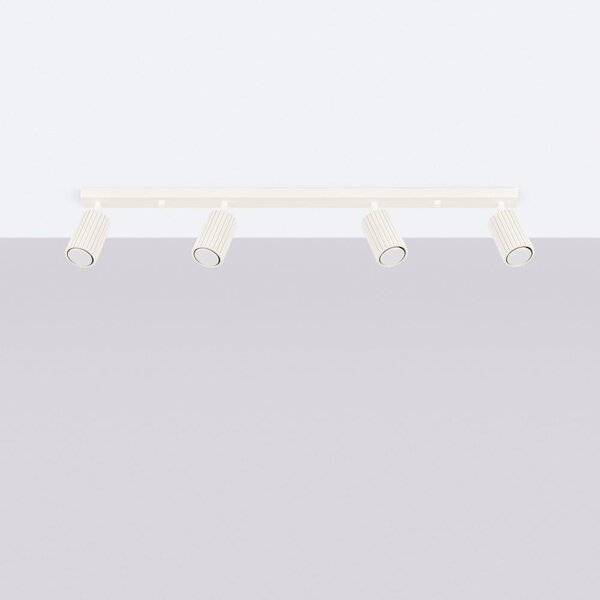 Krémovobiele bodové svietidlo 6,5x81 cm Gleam – Sollux