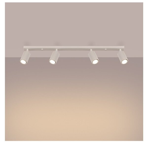 Krémovobiele bodové svietidlo 6,5x81 cm Gleam – Sollux