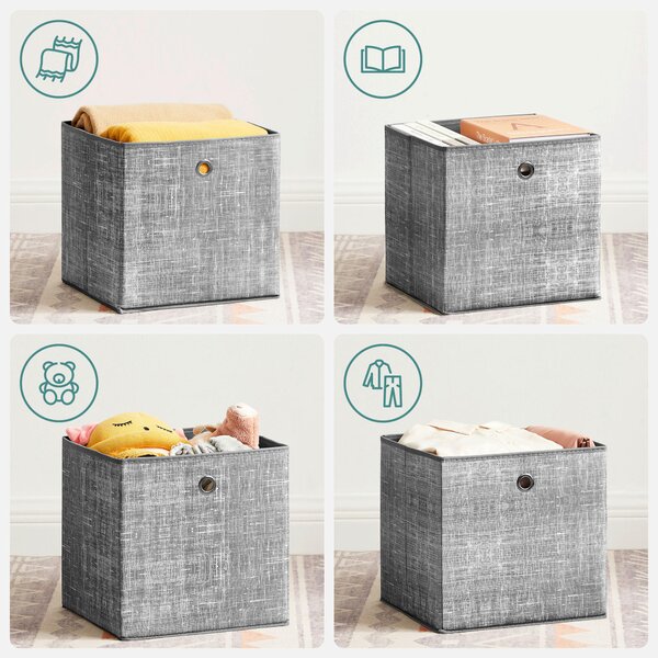 SADA ÚLOŽNÝCH BOXOV, sivá - Košíky, Online Only