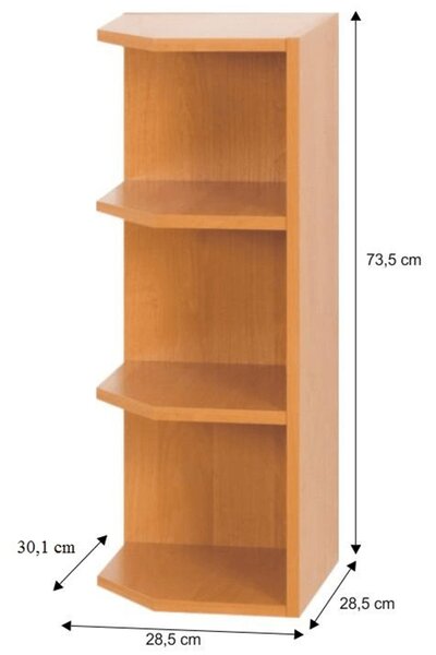 NovýNábytok.sk Horný kuchynský regál Leite MDF klasik W30N jelša (L). Vlastná spoľahlivá doprava až k Vám domov. 788686