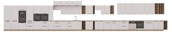 NovýNábytok.sk Horná rohová kuchynská skrinka Sayla 60x60 GN-90 2F (90°) (kašmír + dub artisan). Vlastná spoľahlivá doprava až k Vám domov. 1121431