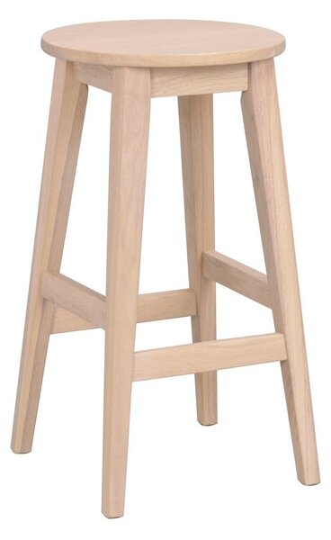 Barová stolička z dubového dreva v prírodnej farbe (výška sedadla 65 cm) Austin – Rowico