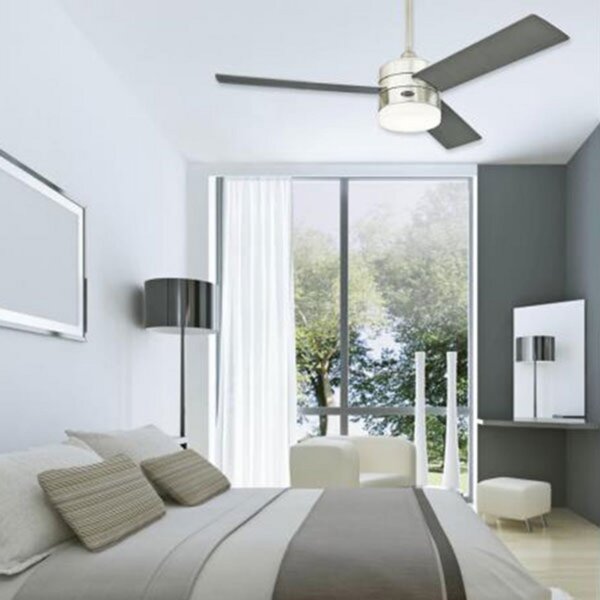 Stropný ventilátor Alta Vista s LED osvetlením, grafitová farba, drevo – Westinghouse, Alta Vista, Čierna, Obývacia izba, Drevo, Moderný
