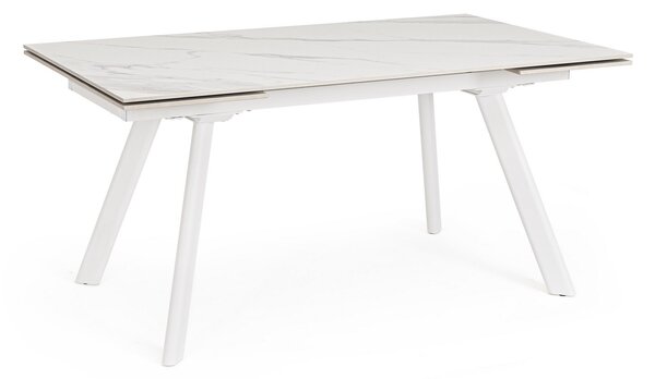 JARKKO biely rozkladací jedálenský stôl 160-240x90cm