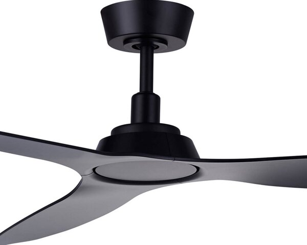 Stropný ventilátor Moto, čierny, Ø 132 cm, tichý – Beacon Beacon Lighting, Moto, Čierna, Obývacia izba, Plast, Moderný