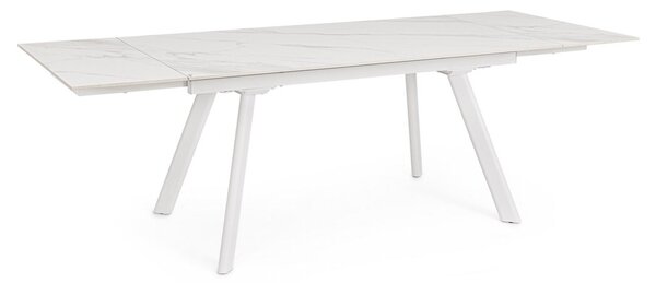 JARKKO biely rozkladací jedálenský stôl 160-240x90cm