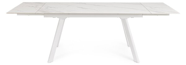 JARKKO biely rozkladací jedálenský stôl 160-240x90cm