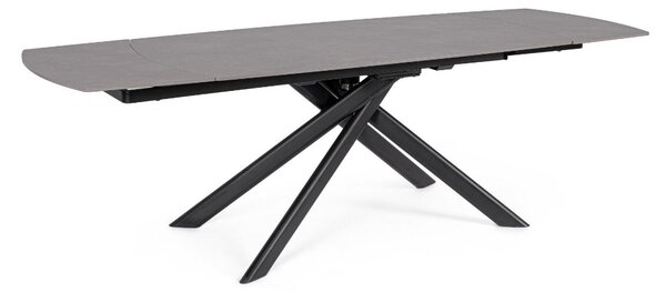 JOAKIM čierny rozkladací jedálenský stôl 160-240x90cm