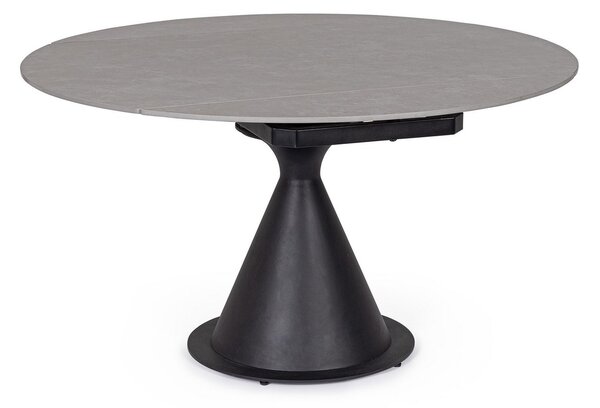JONNI čierny rozkladací jedálenský stôl D85-135cm
