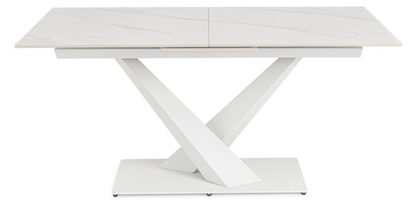 JOHANNES biely rozkladací jedálenský stôl 160-200x90cm