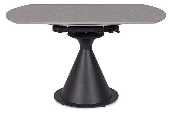JONNI čierny rozkladací jedálenský stôl D85-135cm