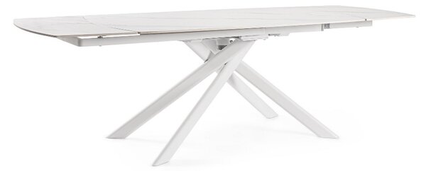JOAKIM biely rozkladací jedálenský stôl 160-240x90cm