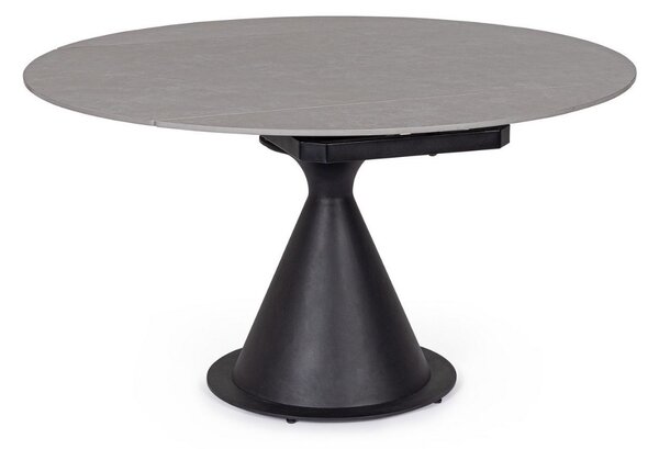 JONNI čierny rozkladací jedálenský stôl D85-135cm