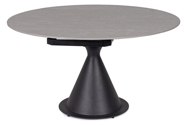 JONNI čierny rozkladací jedálenský stôl D85-135cm