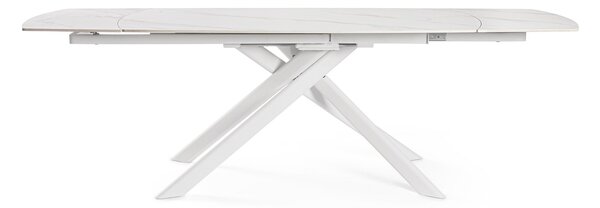 JOAKIM biely rozkladací jedálenský stôl 160-240x90cm