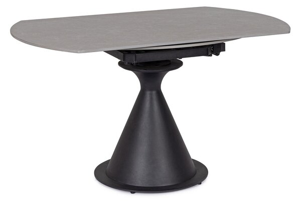 JONNI čierny rozkladací jedálenský stôl D85-135cm