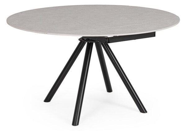 RAUNI svtelo sivý rozkladací jedálenský stôl D87/135cm
