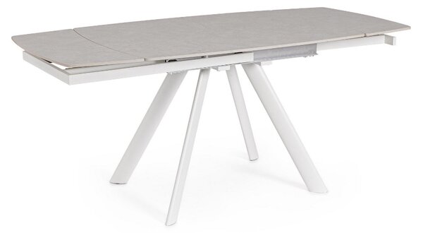 RAILI biely rozkladací jedálenský stôl 119.5/180x85cm