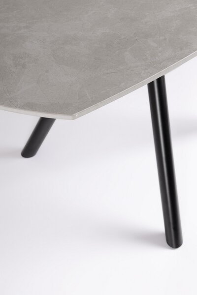 RAUNI čierny rozkladací jedálenský stôl D87/135cm
