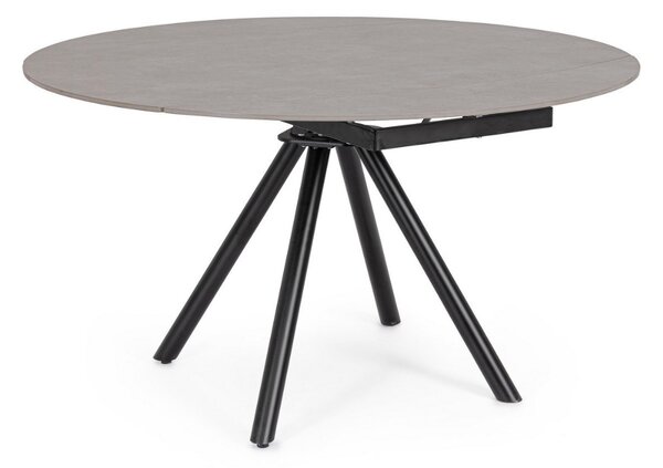 RAUNI čierny rozkladací jedálenský stôl D87/135cm