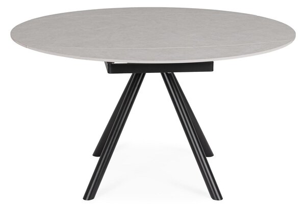 RAUNI svtelo sivý rozkladací jedálenský stôl D87/135cm