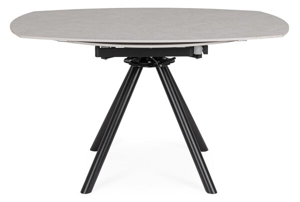 RAUNI svtelo sivý rozkladací jedálenský stôl D87/135cm