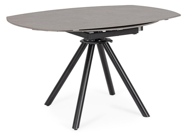 RAUNI čierny rozkladací jedálenský stôl D87/135cm