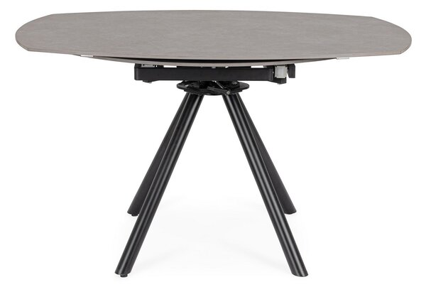 RAUNI čierny rozkladací jedálenský stôl D87/135cm