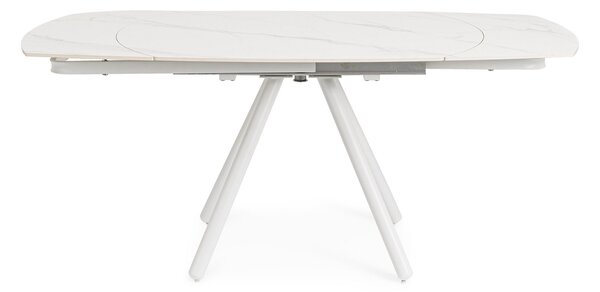 RAITA biely rozkladací jedálenský stôl 119/178x89cm