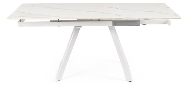 REETA biely rozkladací jedálenský stôl 120/180x90cm