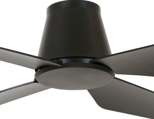Stropný ventilátor Aria CTC, čierny, Ø 121 cm, tichý – Beacon Beacon Lighting, Aria CTC, Čierna, Obývacia izba, Plast, Moderný