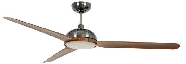 Stropný ventilátor Unione so svietidlom, nikl/koa, tichý – Beacon Beacon Lighting, Unione, stmievateľné, Drevo, Obývacia izba, Plast